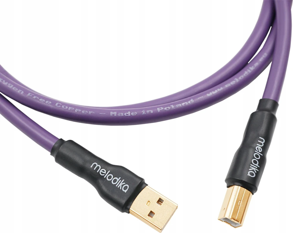 Melodika MDUAB60 violetinis USB 2.0 A-B tipo kabelis, skirtas DAC, medicinos prietaisams, braižytuvams ir kt. - 6 m