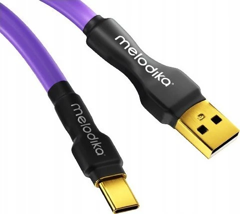 Melodika MDUAC20 violetinis USB tipo A-C kabelis medicinos prietaisų DAC - 2 m