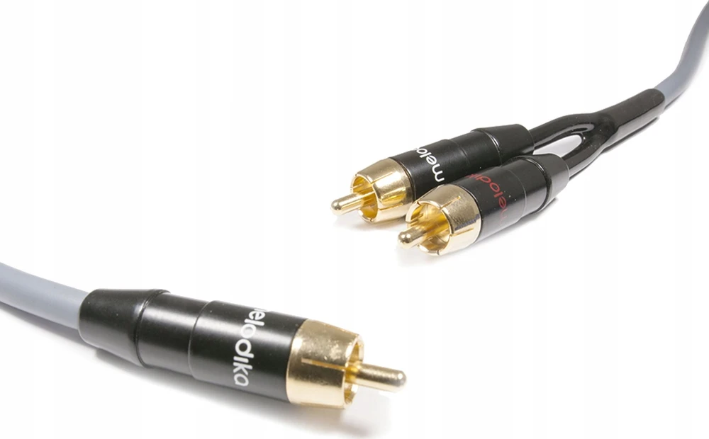 Melodika Melodika MDSWY120G Y tipo žemųjų dažnių garsiakalbio laidas (RCA-2xRCA) Gunmetal - 12m