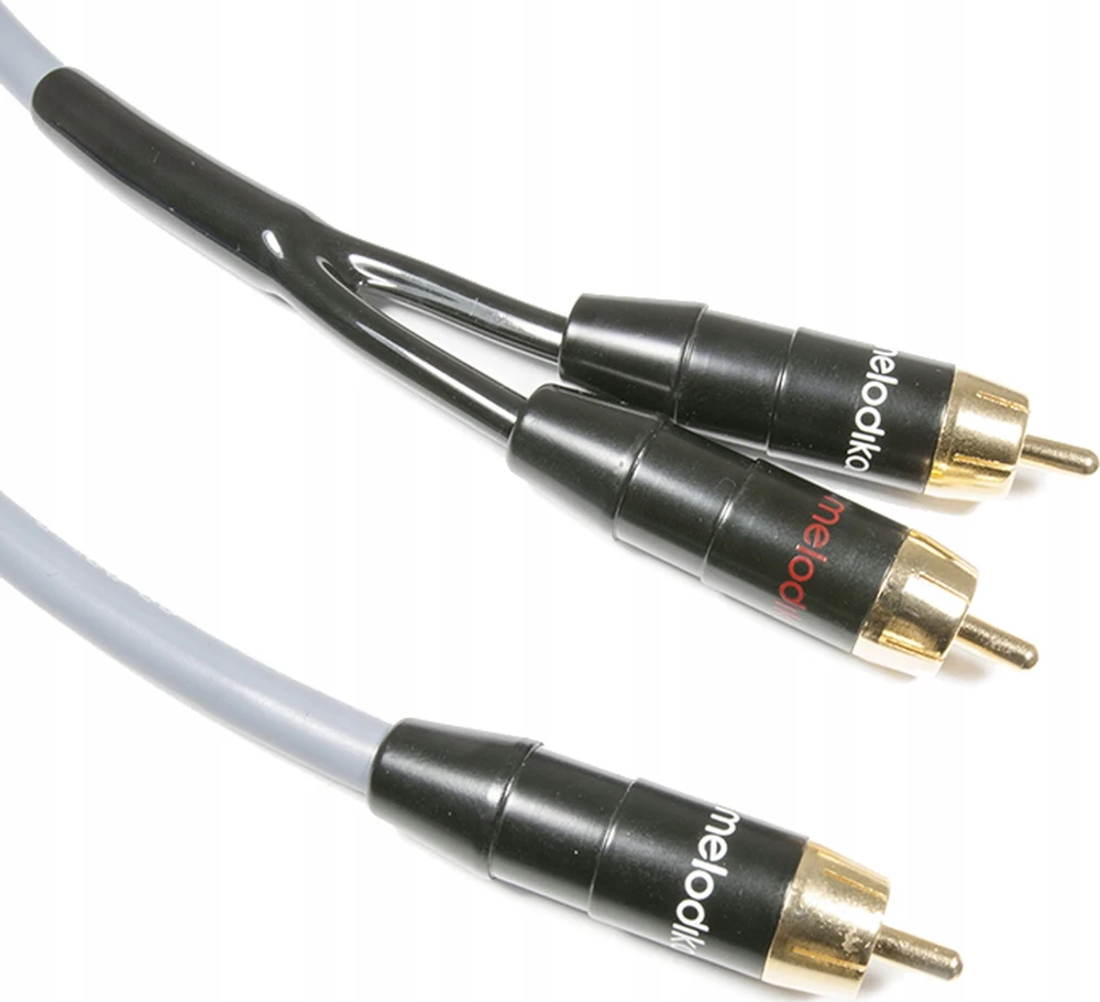 Melodika Melodika MDSWY120G Y tipo žemųjų dažnių garsiakalbio laidas (RCA-2xRCA) Gunmetal - 12m
