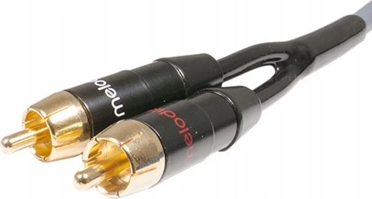 Melodika Melodika MDSWY120G Y tipo žemųjų dažnių garsiakalbio laidas (RCA-2xRCA) Gunmetal - 12m