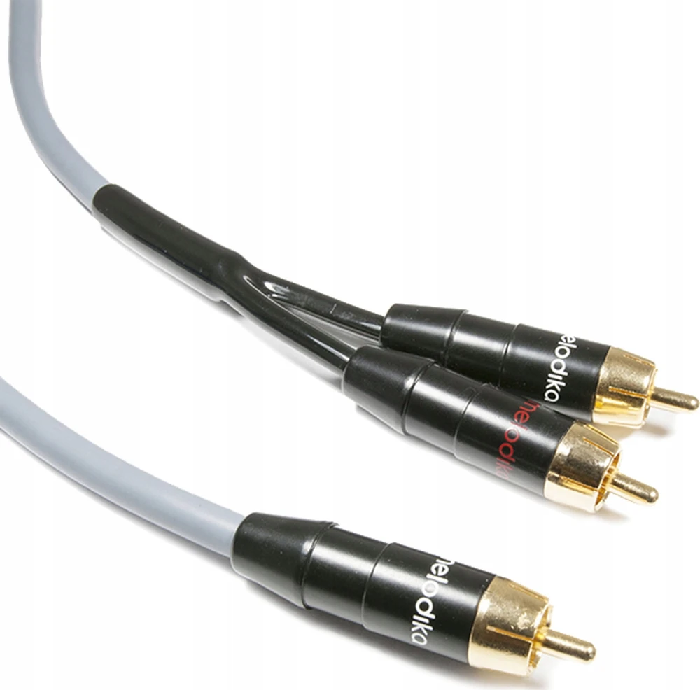 Melodika Melodika MDSWY120G Y tipo žemųjų dažnių garsiakalbio laidas (RCA-2xRCA) Gunmetal - 12m