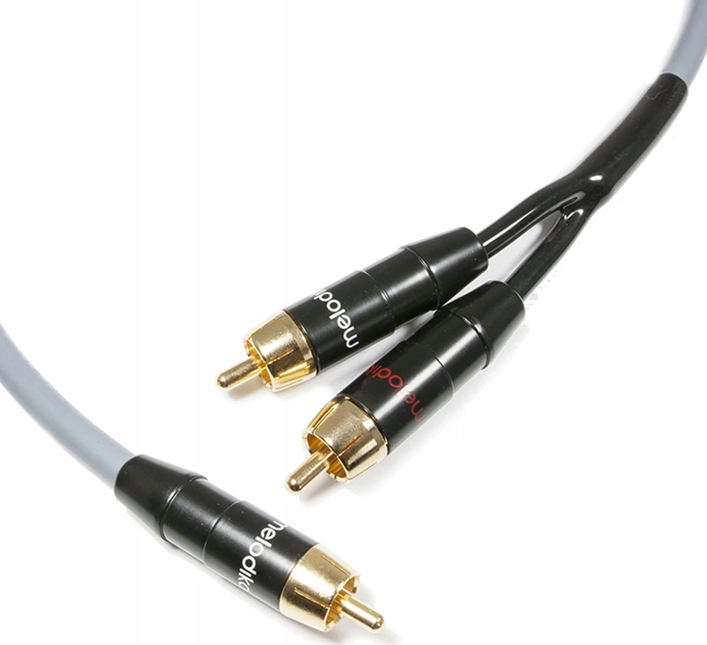 Melodika Melodika MDSWY120G Y tipo žemųjų dažnių garsiakalbio laidas (RCA-2xRCA) Gunmetal - 12m