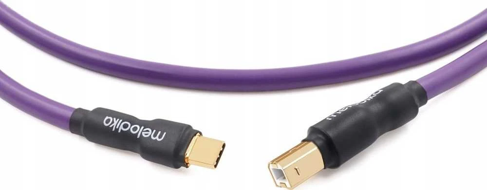 Melodika USB kabelis USB-C – USB-B 0,75 m purpurinis (MELO-MDUCB07)