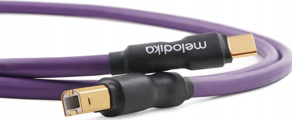 „Melodika“ USB kabelis USB-C – USB-B 1 m purpurinis (MELO-MDUCB10)