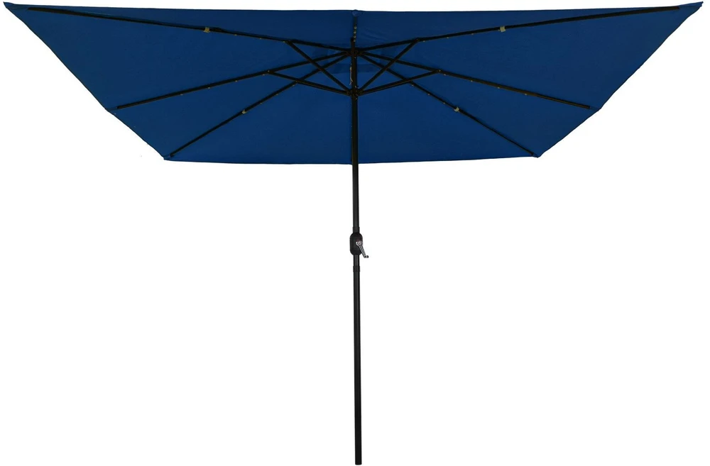 Sodo skėtis 295 x 295 x 245 cm Poliesteris ir plienas Azurblau