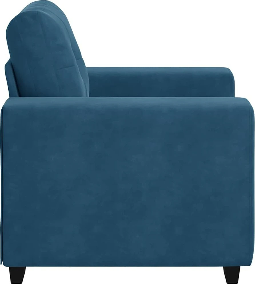 Sofa-kėdė, mėlyna, 100x78x80 cm, aksomas