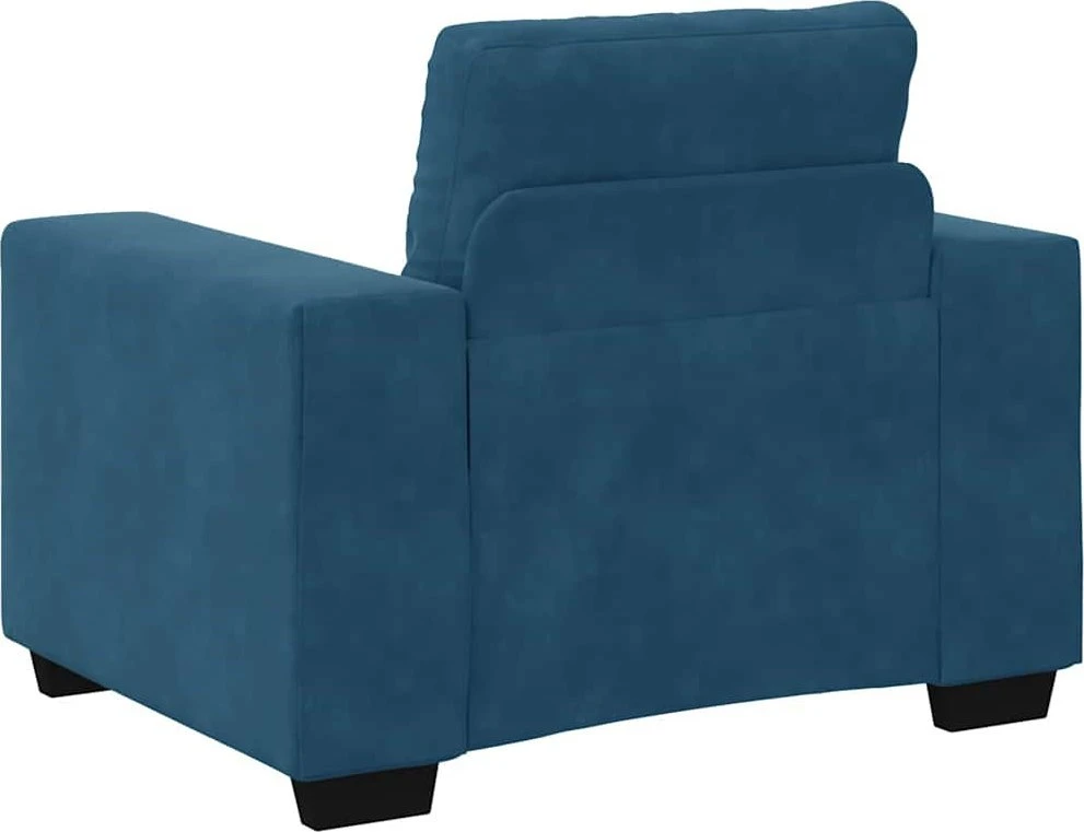 Sofa-kėdė, mėlyna, 100x78x80 cm, aksomas
