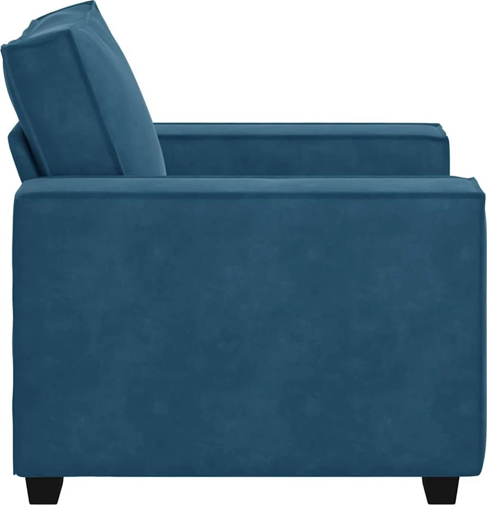 Sofa-kėdė, mėlyna, 100x78x84 cm, aksomas