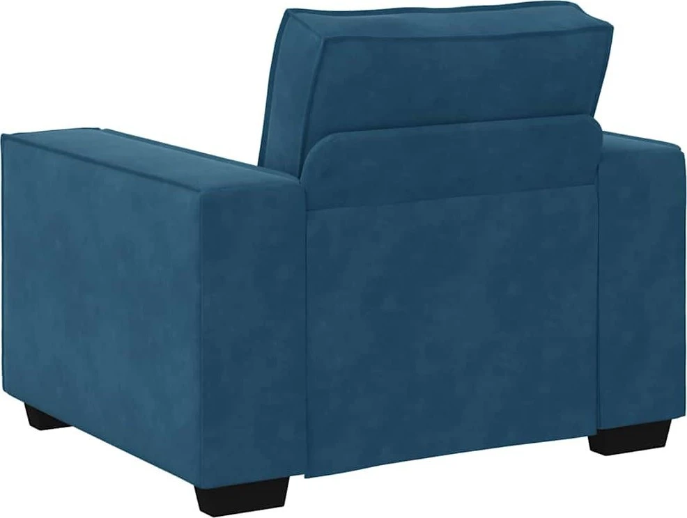 Sofa-kėdė, mėlyna, 100x78x84 cm, aksomas