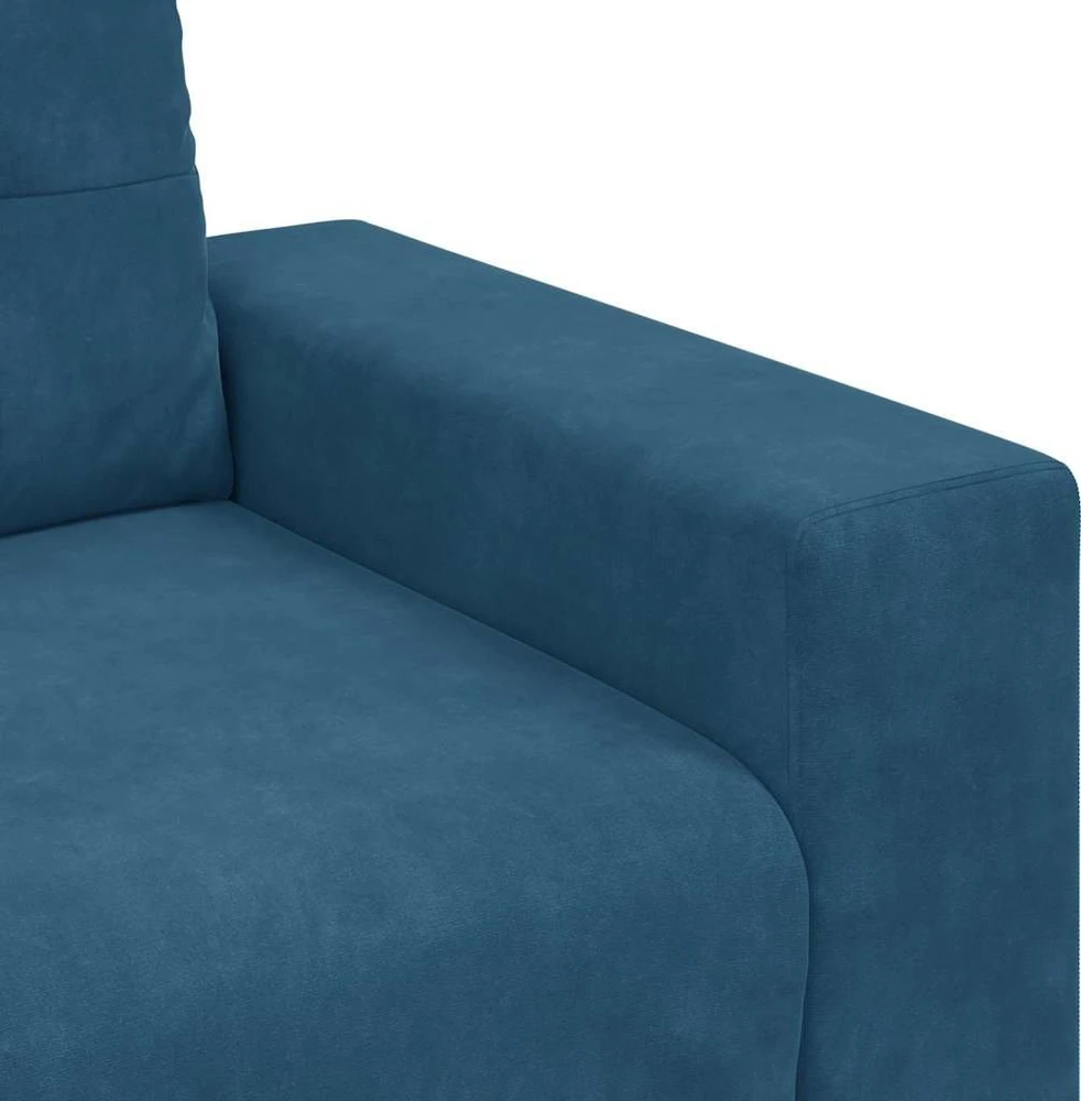 Sofa-kėdė, mėlyna, 100x78x80 cm, aksomas