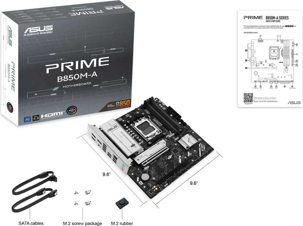 pagrindinė plokštė Asus PRIME B850M-A-CSM