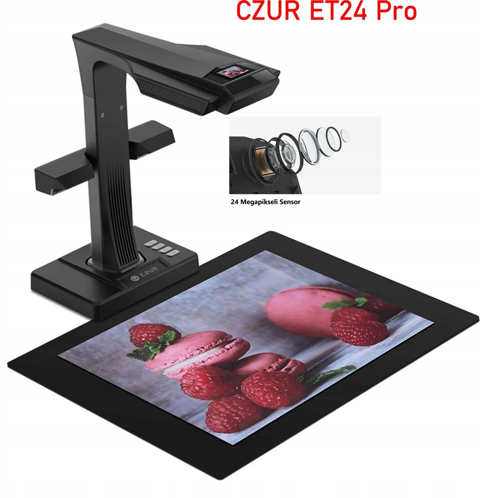 Skeneris Skaneris Memorysolution Bogscanner CZUR ET24 Pro – raiška 5696x4272