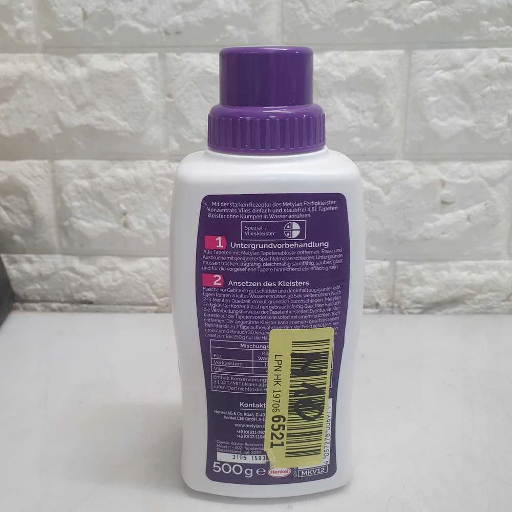 Memorysolution WALLPAPER GLUE METYLAN FLEECE CONCE 500G