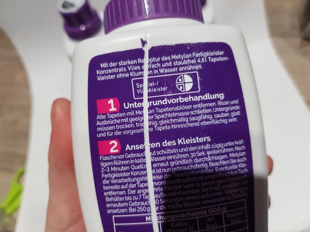 Memorysolution WALLPAPER GLUE METYLAN FLEECE CONCE 500G