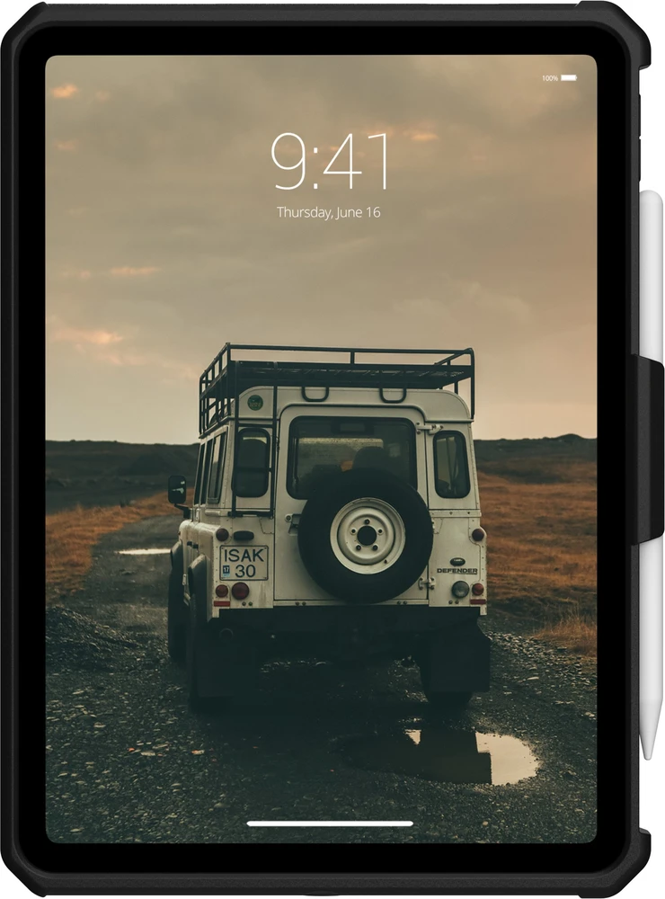 Urban Armor Gear UAG Scout su atrama ir dirželiu rankai, juodas - iPad 10,9" 2022/ 11" 2025, BULK