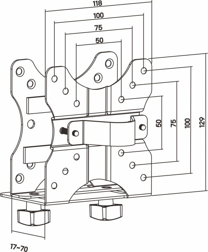 Kompiuterio laikiklis Art LAIKIKLIS MINIPC/THIN CLIENT MONTAVIMUI PCM-03 (UŽ MONITORIAUS / PO STALU)