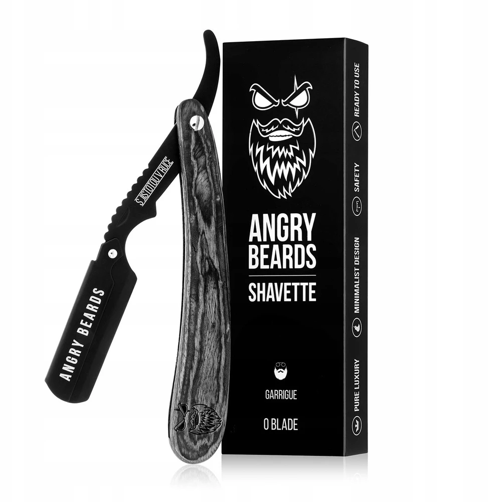 „MenRock Angry Beards Shavette Garrigue“ skustuvas