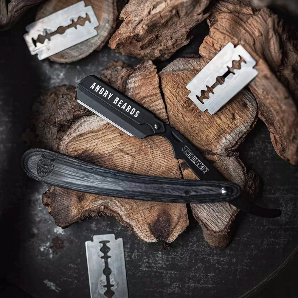 „MenRock Angry Beards Shavette Garrigue“ skustuvas