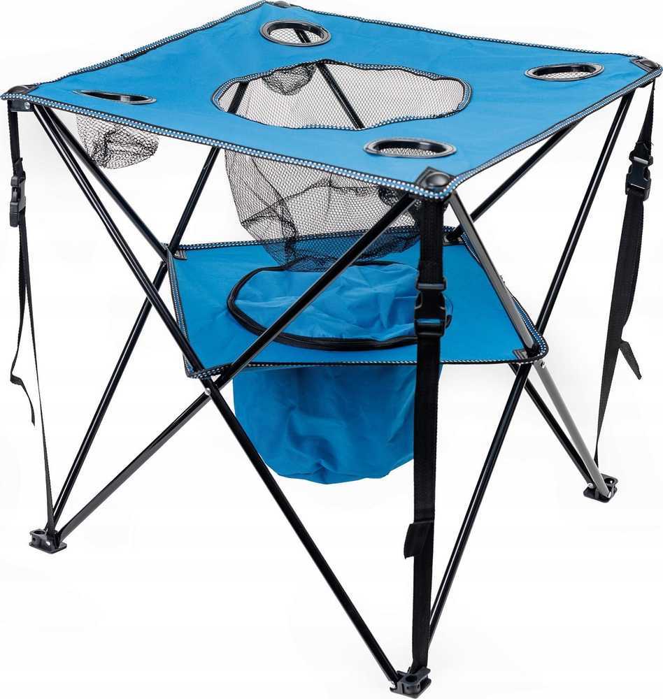 Mentor PLATINET STOVYKLAVIMO RINKINYS 2x KĖDĖS PAMINKŠTINTOS 55x55x44/90 CM + 1x STALAS 59x59x60 cm MĖLYNAS [461375]