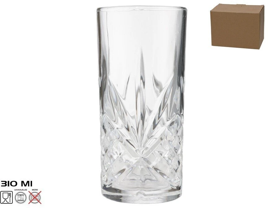 Stiklinės, 6 dalių rinkinys, 310 ml, 14,3 x 6,8 x 6,8 cm, KITCHEN&GO