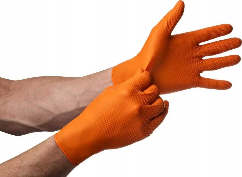 Mercator Medical Nitrilo pirštinės GoGrip Oranžinis, dydis M, 50 vnt.