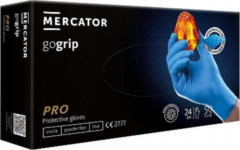 Mercator Medical Mercator GoGrip nitrilo pirštinės, mėlynos (50vnt.) - XXL