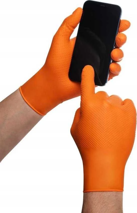 Mercator Medical Nitrilo pirštinės GoGrip Oranžinis, dydis M, 50 vnt.