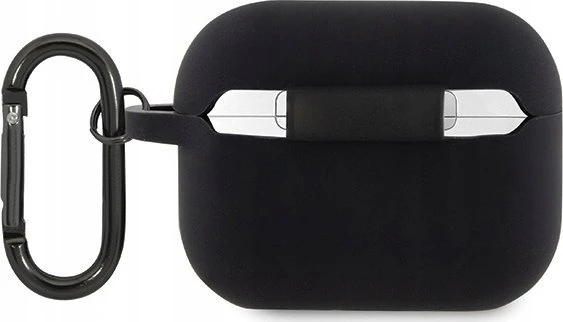 AMG AMAP2RBK AirPods Pro 2 (2022/2023) dėklas juodos spalvos Silicone with baltos spalvos Logo