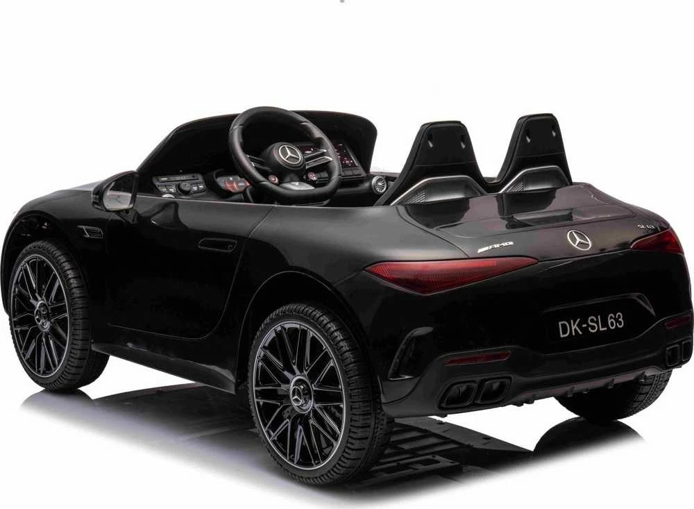 Vaikiškas elektrinis Mercedes Benz AMG SL63 su LED šviesomis ir muzikos funkcija