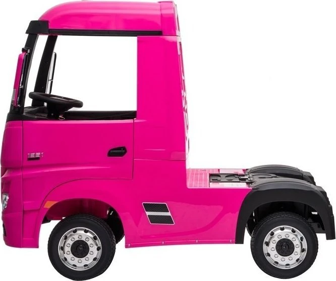 Lean Cars Mercedes Actros rožinis elektromobilis vaikams 4x4