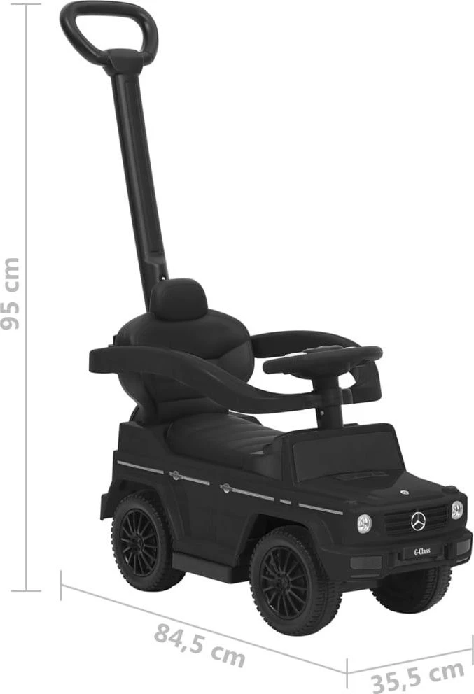 Paspiriamas vaikiškas automobilis G63, juodas