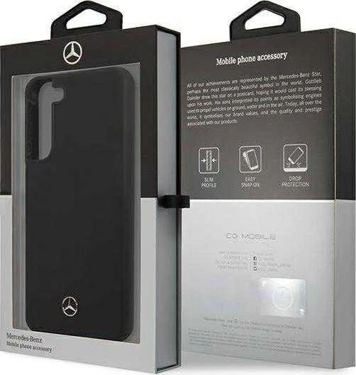 Mercedes MEHCS22MSILBK S22+ S906 juodos spalvos kietas dėklas Silicone