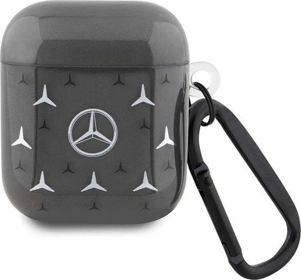Mercedes MEA28DPMGS AirPods 1/2 Dėklas juodos spalvos Large Star Pattern