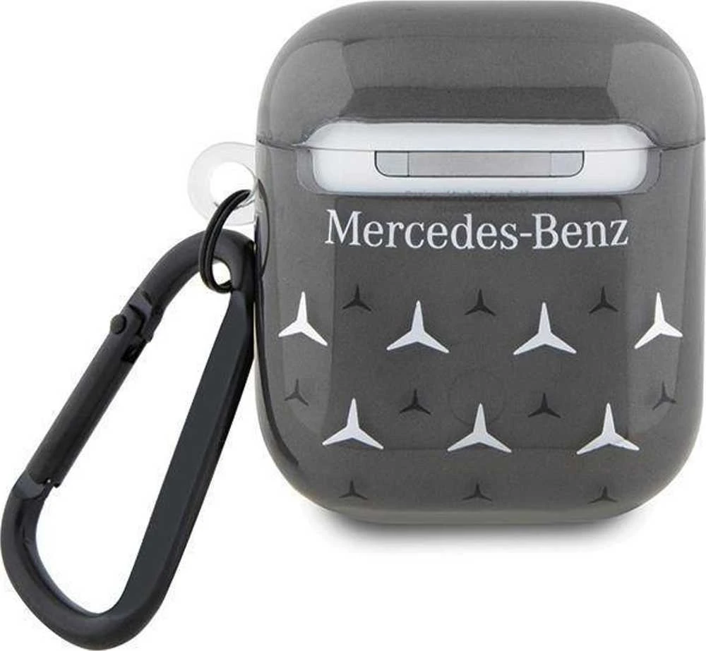 Mercedes MEA28DPMGS AirPods 1/2 Dėklas juodos spalvos Large Star Pattern