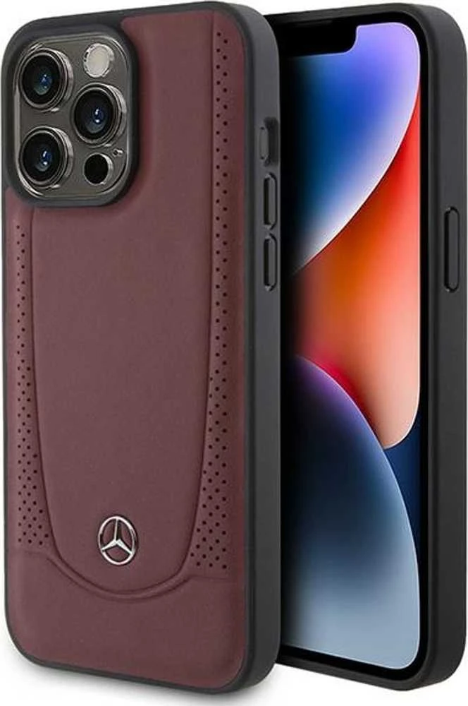 Mercedes MEHCP15LARMRE Apple iPhone 15 Pro 6.1" dėklas telefonui raudonos spalvos Leather Urban Bengale