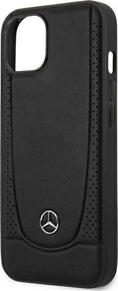 Mercedes MEHCP15MARMBK Apple iPhone 15 Plus / 14 Plus 6.7″ juodos spalvos kietas dėklas Leather Urban