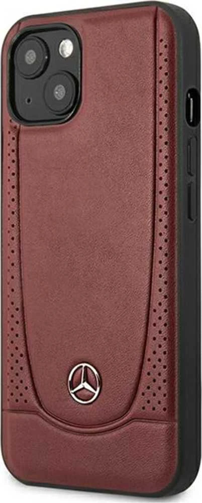 Mercedes MEHCP15SARMRE Apple iPhone 15 / 14 / 13 6.1″ Raudona kietas dėklas Leather Urban Bengale