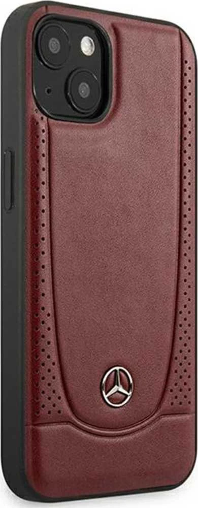 Mercedes MEHCP15SARMRE Apple iPhone 15 / 14 / 13 6.1″ Raudona kietas dėklas Leather Urban Bengale