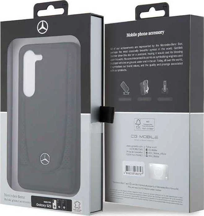 Mercedes MEHCS23SARMBK S23 S911 juodos spalvos kietas dėklas Leather Urban