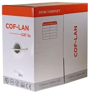 Mercodan Tinklo kabelis COF-LAN, Cat.5e, F/UTP, LSZH, balta, 305 m (370611020)