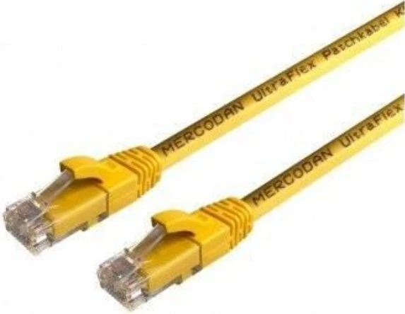 Mercodan Kabelis sieciowy RJ-45, Cat.6, U/UTP, LSZH, UltraFlex, geltona, 15 m (371235150)