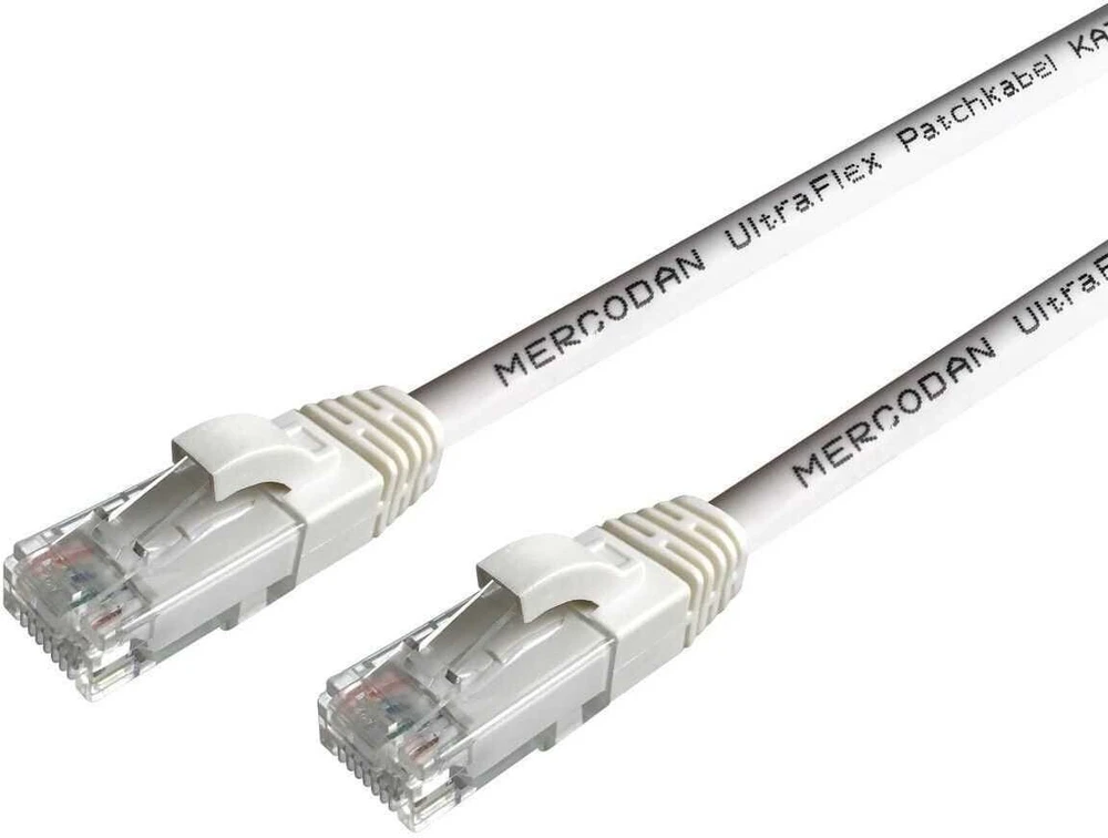 Mercodan Kabelis sieciowy RJ-45, Cat.6, U/UTP, LSZH, UltraFlex, balta, 20 m (371239200)
