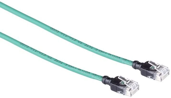 Mercodan Kabelis sieciowy RJ-45, Cat.6a, U/UTP, LSZH, Slim, žalia, 0.25 m (371926002)