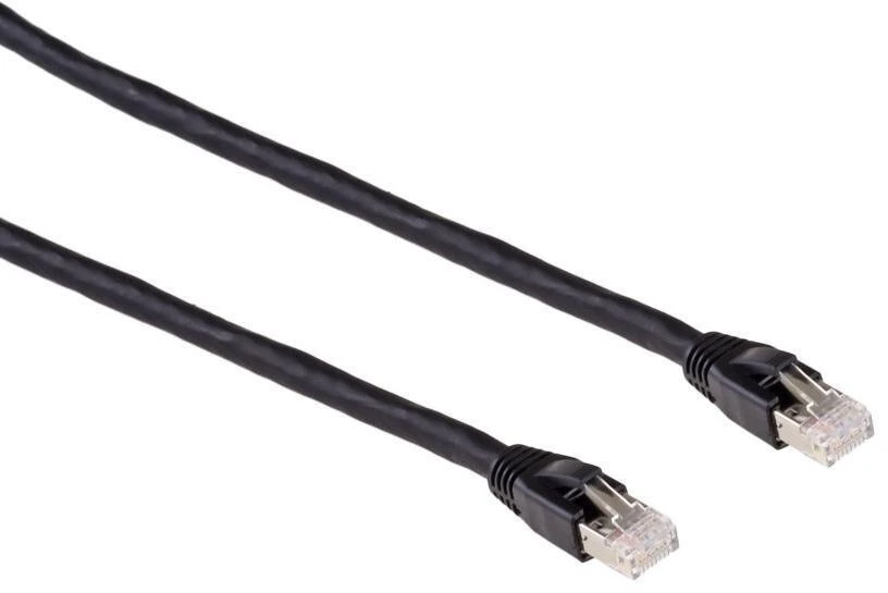 Mercodan PRO HDbaseT 5,0m, KAT7 S/FTP jungiamasis kabelis,, rūšiuojamas, LSZH halogeninis, AWG23 vientisas, 5 m, Cat6, S/FTP (S-STP), RJ-45, RJ-45, juodas