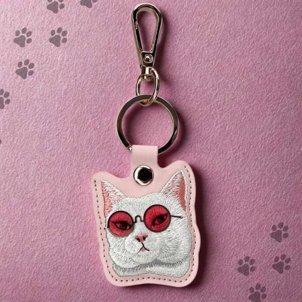 Dėklas daiktų ieškikliuir Nimmy Glasses Cool Cat rožinės spalvos