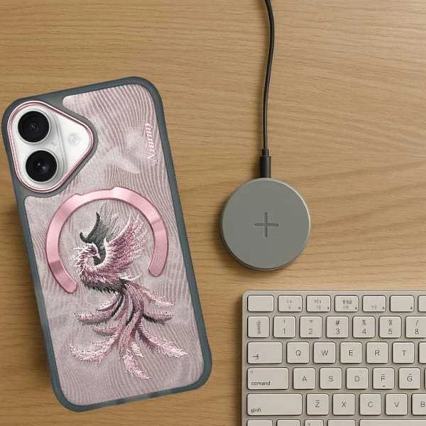Dėklas Nimmy Magnetic Fantasy Animal MagSafe skirtas Apple iPhone 16 rose aukso spalvos