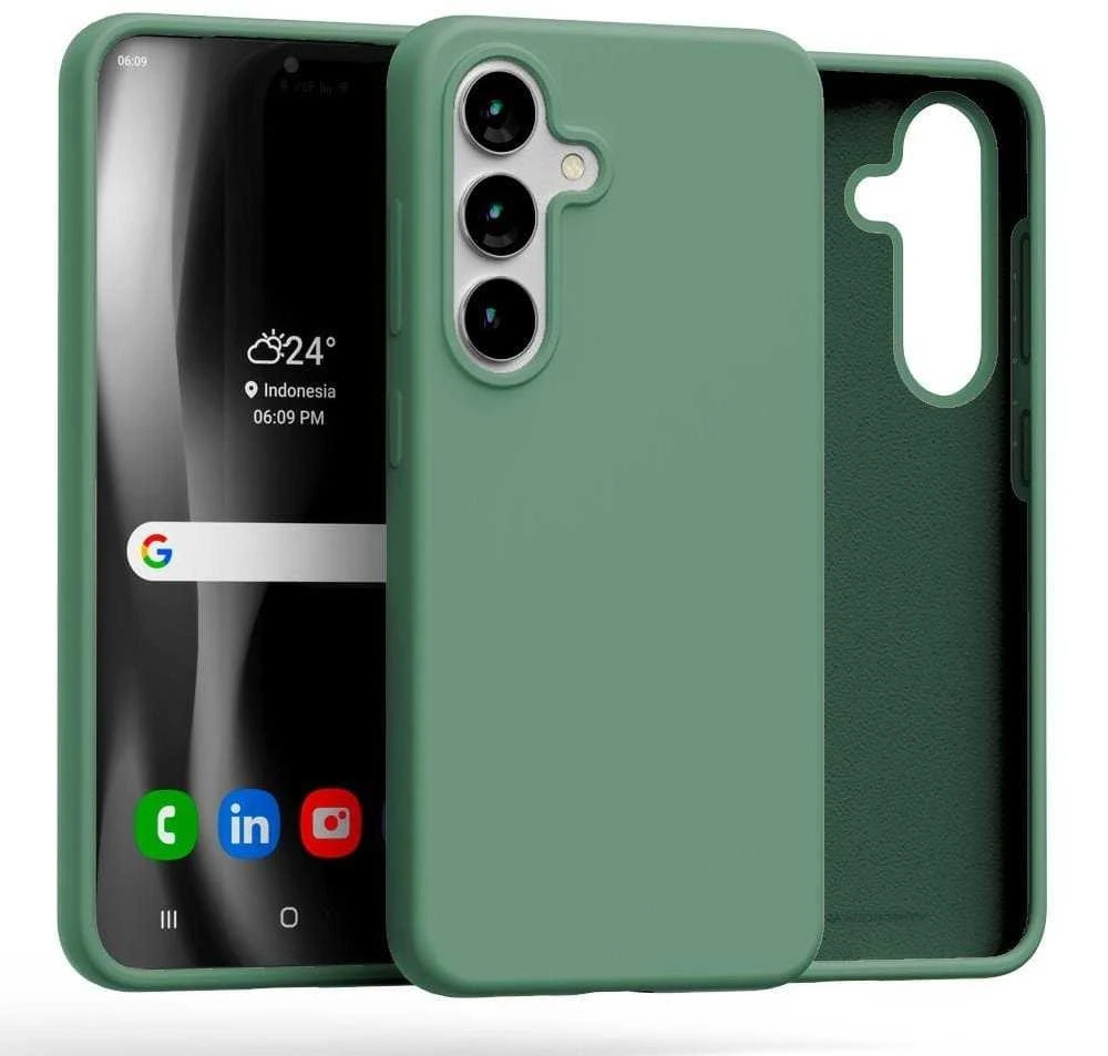 Dėklas Mercury Silikoninis dėklas Samsung S931 S25 tamsiai žalias