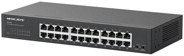 Šakotuvas „Mercusys MS124GS“ 24 prievadų gigabito darbalaukio / stovo montuojamas komutatorius | „Mercusys“