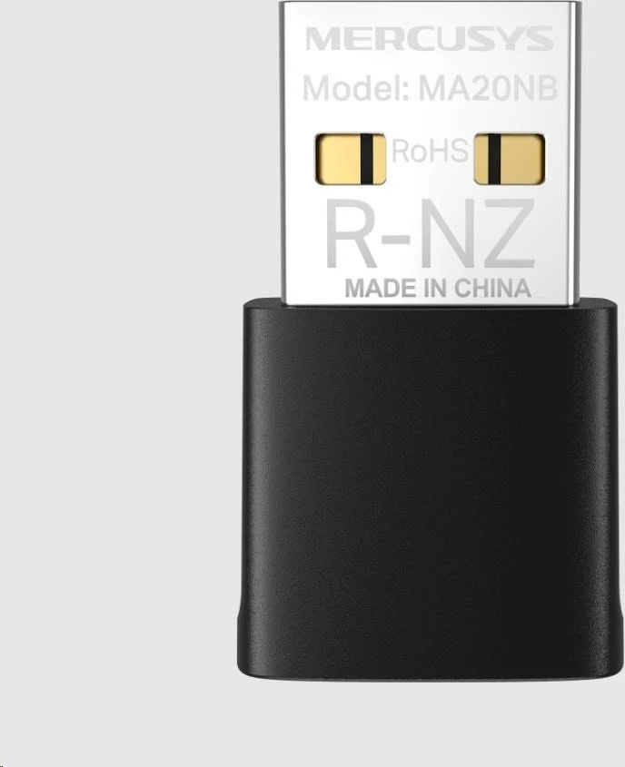 MERCUSYS MA20NB WiFi5 USB nano adapteris (AC650, 2,4GHz/5GHz, Bluetooth 5.0, USB 2.0)